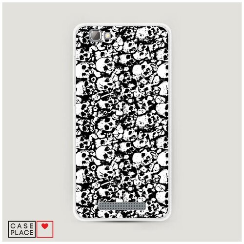 фото Силиконовый чехол "череп 14" на zte zte blade a610 / зте блейд а610 case place