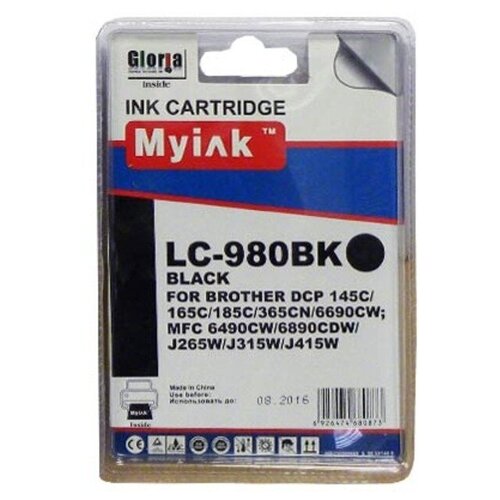 Картридж MyInk для BROTHER DCP-145C/6690CW/MFC-250C (LC980BK) Black (16 ml, Pigment)