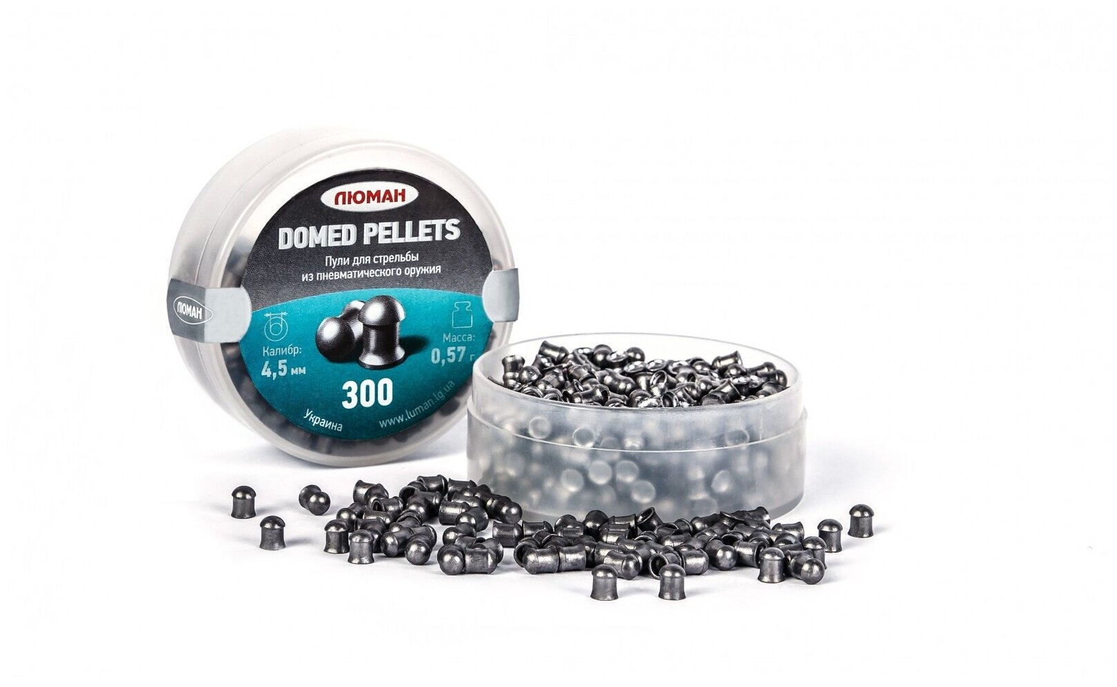 Пули Люман Domed pellets, калибр 4,5 мм, вес 0,57 г, 300 шт