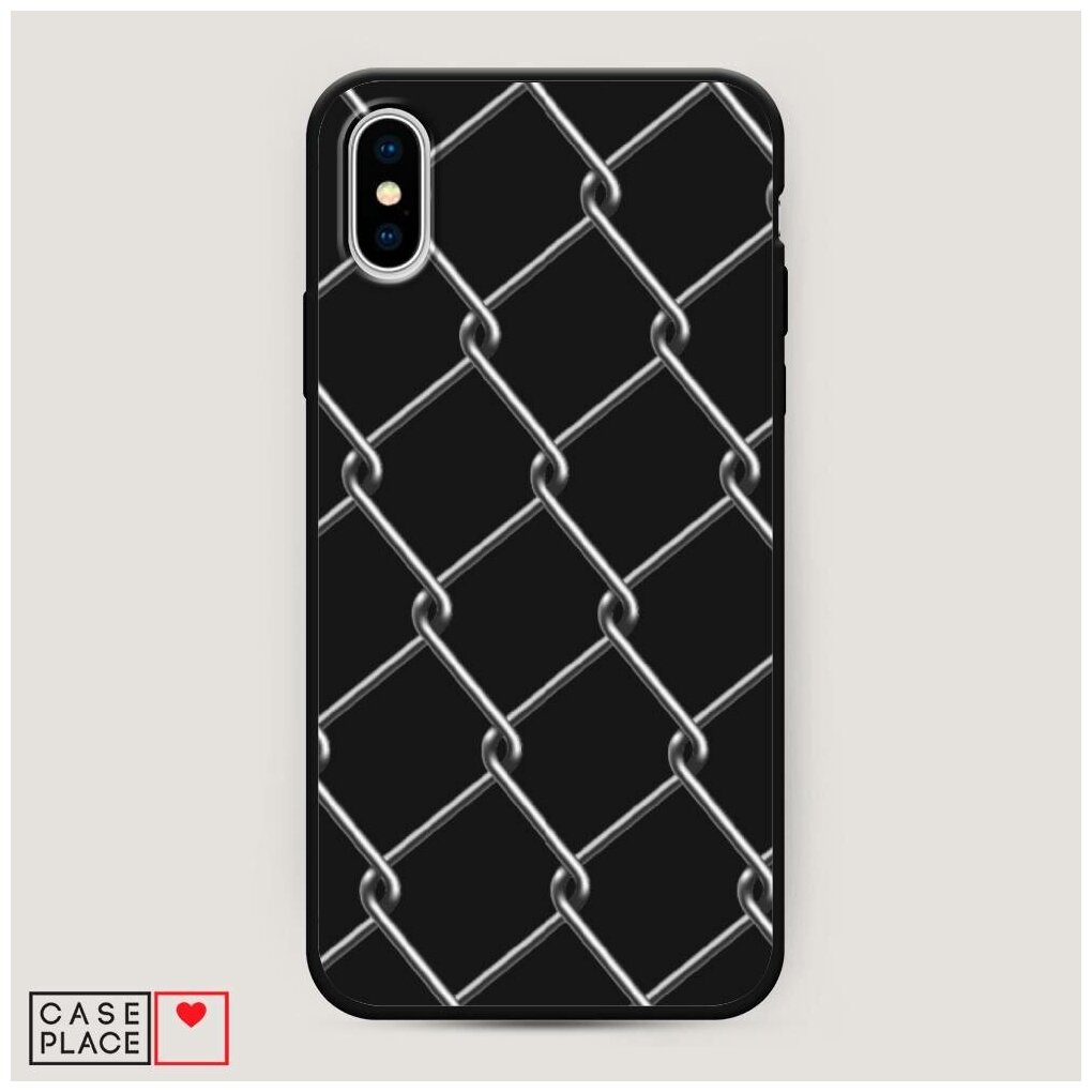 Матовый силиконовый чехол "Сетка" на Apple iPhone XS Max (10S Max) / Айфон Иск Эс Макс