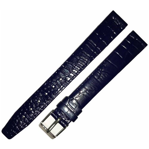 фото Ремешок 1603-01-1-7 д anakonda лак синий кожаный ремень 16 мм для часов наручных длинный лаковый из натуральной кожи женский глянцевый ardi