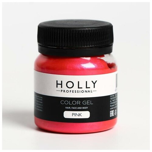 Купить Декоративный гель для волос, лица и тела COLOR GEL Holly Professional, Pink, 50 мл 7138952