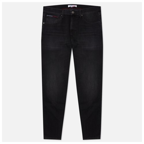 фото Мужские джинсы tommy jeans rey relaxed tapered ae171 чёрный , размер 32/32