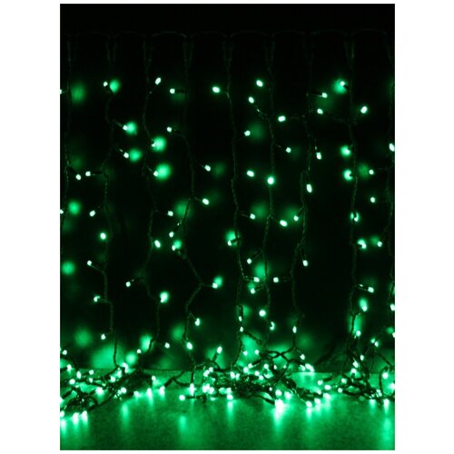 фото Световой занавес ( штора) 3x3м, 900 зеленых led ,ip44 china dans international