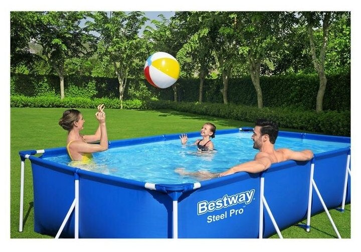 Каркасный прямоугольный бассейн 56405 BESTWAY 400 х 211 х 81 см. - фотография № 3