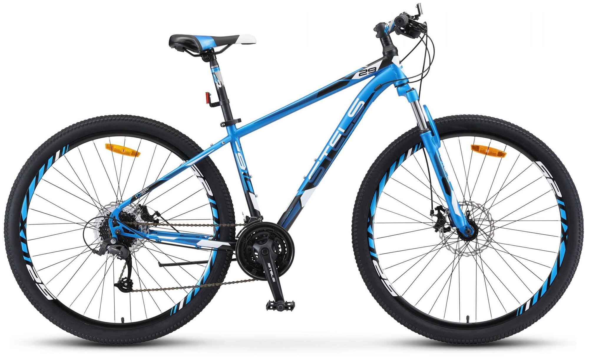 Горный (MTB) велосипед STELS Navigator 910 MD 29 V010 (2022) рама 18,5" Синий/чёрный