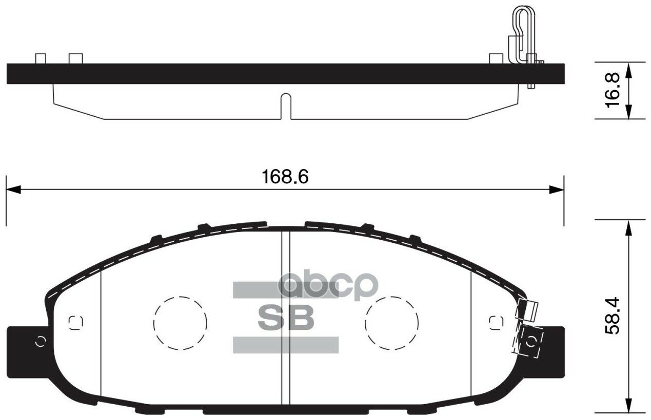 Колодки тормозные передние SANGSIN BRAKE SP1447