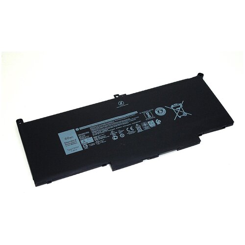 Аккумуляторная батарея iQZiP для ноутбука Dell Latitude 13 7390 (2x39g) 7.6V 7500mAh черная аккумулятор для dell e7280 e7480 7 6v 6800mah p n f3ygt 2x39g