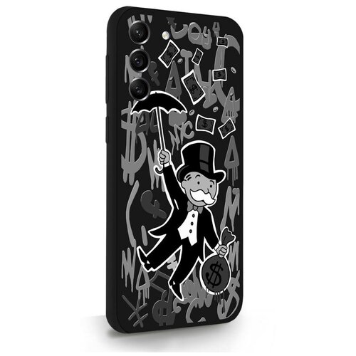 Черный силиконовый чехол MustHaveCase для Samsung Galaxy S21FE Monopoly Black Edition Монополия для Самсунг Галакси С21ФЕ