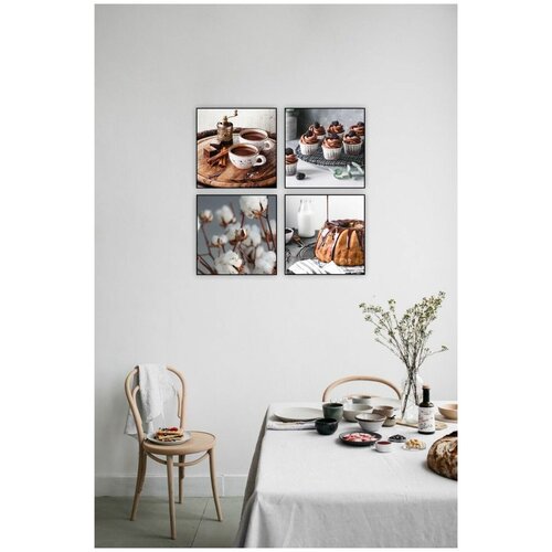 Комплект картин на дереве для кухни 