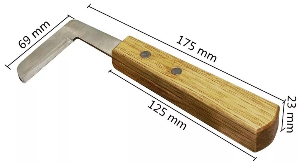 Набор 4-х ножей для чистки, обработки копыт лошадей коров \ инструмент, крючок клещи кусачки оборудование для КРС - фотография № 2