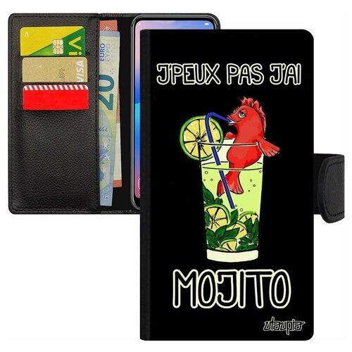 фото Чехол-книжка для мобильного iphone 8, "не могу - у меня мохито!" карикатура комикс utaupia