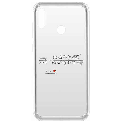 Чехол-накладка Krutoff Clear Case Праздничная формула для Huawei Y7 (2019) чехол накладка krutoff soft case автодинамика для huawei y7 2019 черный