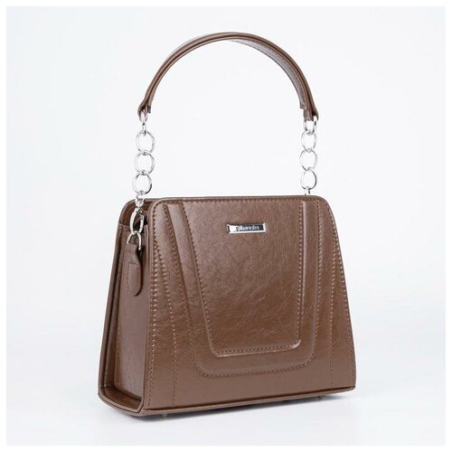 фото Тоут, отдел на молнии, наружный карман, длинный ремень, цвет коричневый el masta