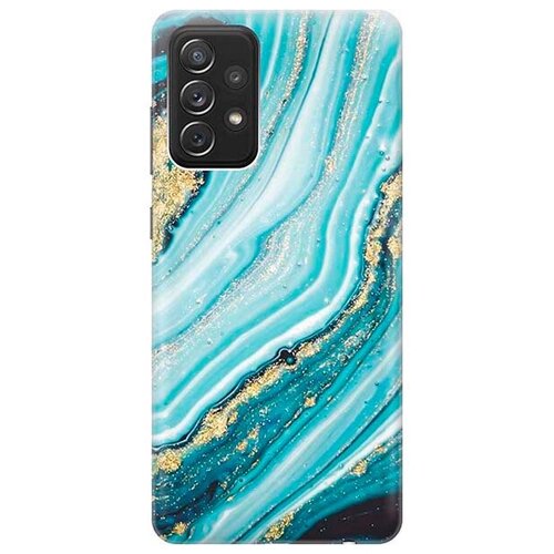 фото Ультратонкий силиконовый чехол-накладка для samsung galaxy a72 с принтом "green marble" gosso