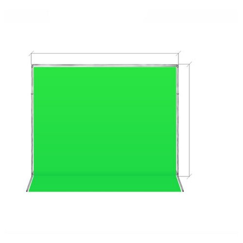 фото Комплект: стойка для хромакея 2 м. высота / 2 м. ширина / хромакей зеленый 2.9 / 2 м (gozhy)
