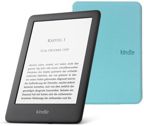 Электронная книга Amazon Kindle 10 2020 8Gb Black + Чехол UltraSlim голубой