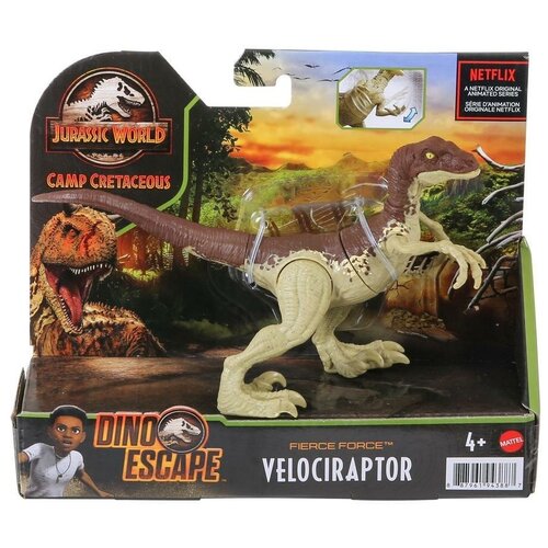 Jurassic World Mattel Фигурка динозавра Мир Юрского Периода Свирепая сила: Велоцираптор