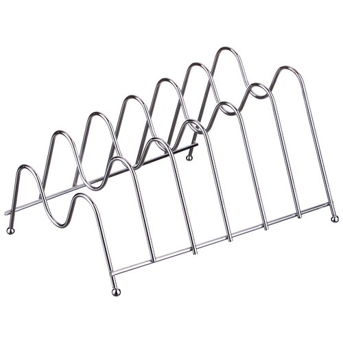 Подставка для тарелок на 6 ШТ. 28*23 СМ. высота=16 СМ. цвет - серебро.