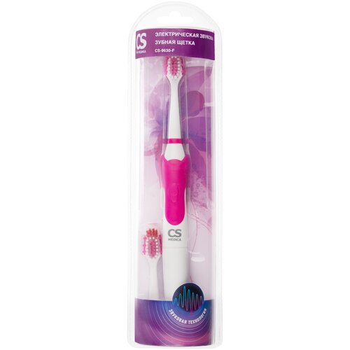 Звуковая зубная щетка CS Medica CS-9630-F, розовая электрическая звуковая зубная щетка cs medica cs 9630 h синяя