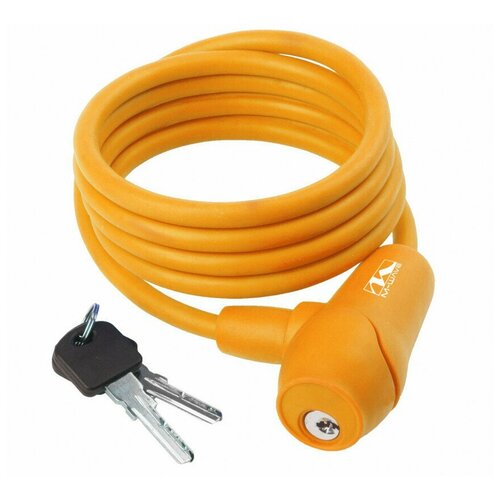 фото Замок 5-231017 вело 8х1500мм автоматический силиконовый оранжевый m-wave