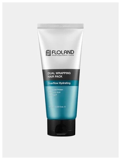 Увлажняющая маска для сухих волос Floland Dual Wrapping Hair Pack Overflow Hydrating 120ml