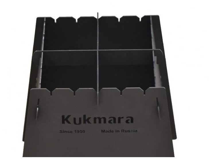 Печь походная разборная KUKMARA пп01, сталь, 35х40х35 см, 2 мм - фотография № 5