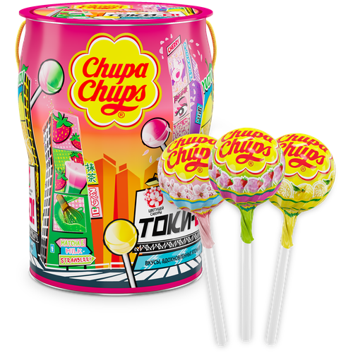 Карамель Chupa Chups Tok-Yo! ведро, 150шт по 12г