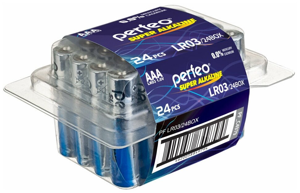 Батарейки Perfeo LR03/24BOX Super Alkaline