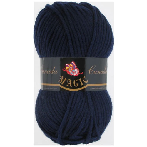 Пряжа для вязания Magic Canada (комплект 4 мотка), цвет: синий - темно-синий (3711), состав: 70% - акрил, 30% - шерсть, вес: 100 гр, длина: 100 м