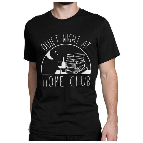 фото Футболка design heroes quiet night at home club мужская черная 2xl
