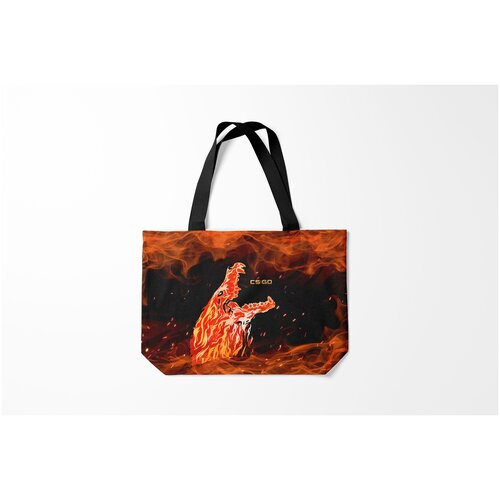 фото Сумка-шоппер / 46х35 см / геймерам / counter strike cs go howl burnettie