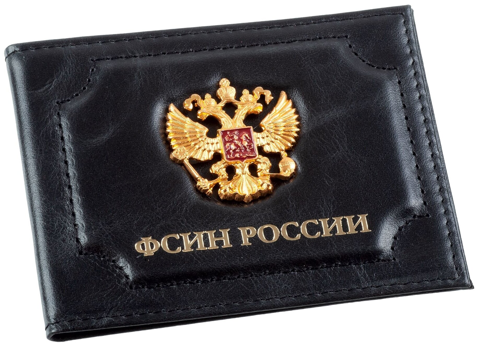 Обложка на удостоверение «фсин России» / Pull-app / Чёрный