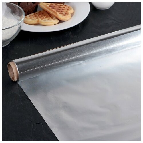 Фольга пищевая алюминиевая Особо прочная 44 см 25 м 14 мкм 922₽