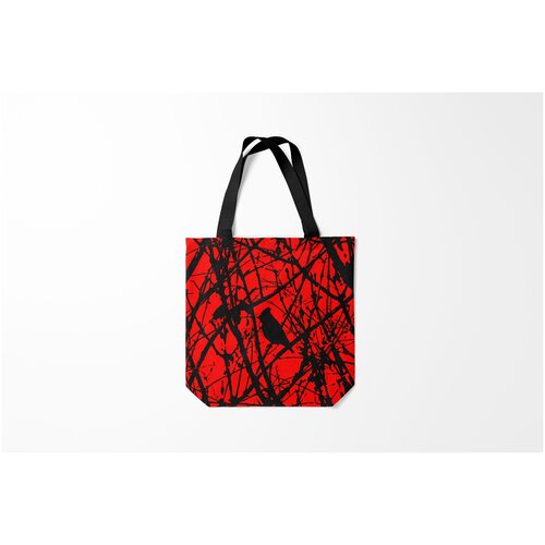 фото Сумка-шоппер / 40х40 см / популярные иллюстрации / готы хоррор мрачный лес burnettie