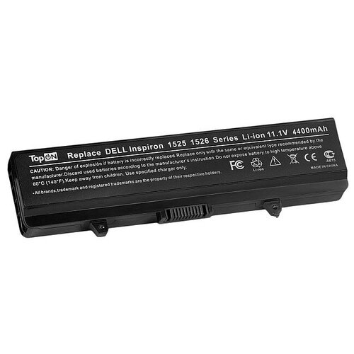 фото Аккумуляторная батарея topon для ноутбука dell inspiron 15 1526 (4400mah)