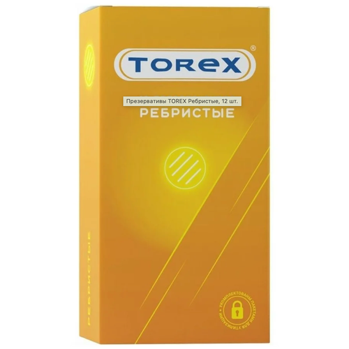 Купить Презервативы TOREX ребристые, 12 шт., черный/бесцветный, натуральный латекс