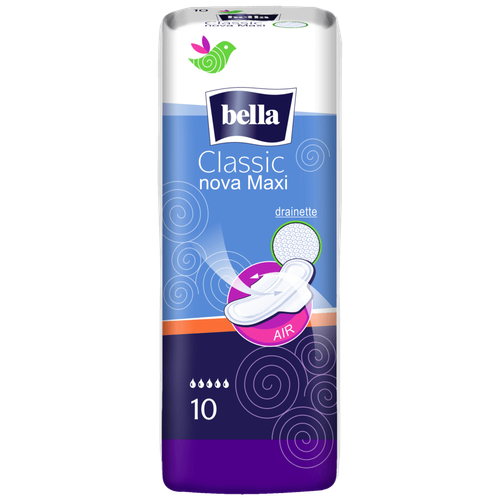 Bella прокладки Classic Nova Maxi, 5 капель, 10 шт., прозрачный