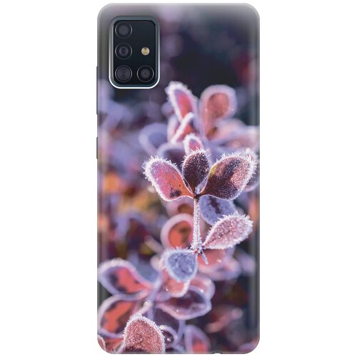 фото Силиконовый чехол на samsung galaxy a51 / самсунг а51 с принтом "иней на листочках gosso