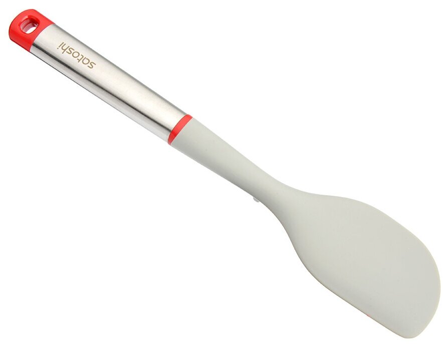 Лопатка SATOSHI Премьер узкая 31х58х27см силикон ручка нержавнеющая сталь пластик