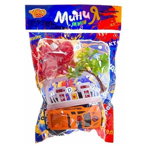 фото Набор игровой заправка с инерц маш. и дорожными знаками, минимания, рас 15х23см, арт. м6452 yako