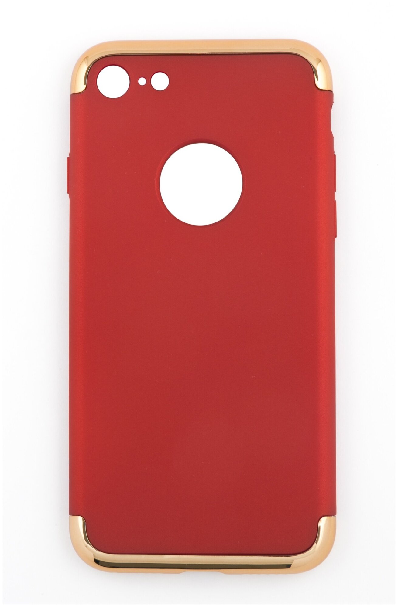 Накладка софт тач iBox Element iPhone 7 Plus красный (золотистая рамка)
