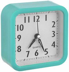 Настольные часы Perfeo Quartz часы-будильник "PF-TC-019", квадратные 10х10 см, зелёные
