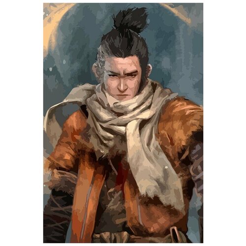 Картина по номерам на холсте игра Sekiro Секиро - 6575 В 60x40 картина по номерам на холсте sekiro 1