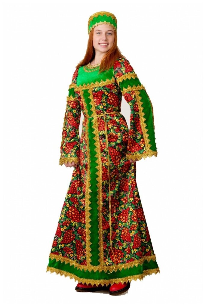Карнавальный костюм "Сударыня", зеленая (14444) 46