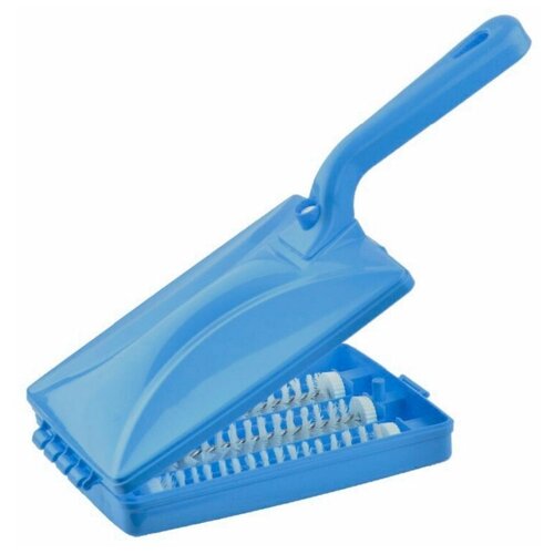 Щетка для ковров с тремя роликами синий 232₽