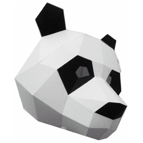 фото Картонная 3d маска панда art panda mask, набор для сборки, diy люблю дарить