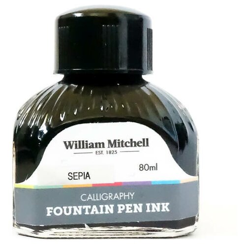 Чернила на основе красителя William Mitchell Fountain Pen 80 мл Сепия