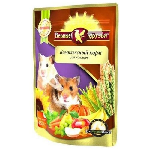 Верные друзья Комплексный корм для хомяков, пакет, 450г 0.45 кг