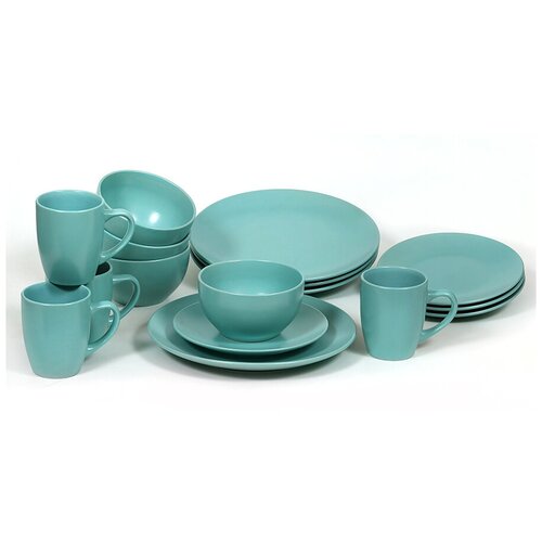 фото Набор столовый 16 пр. (цвет светло-зеленый) yandex market